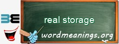 WordMeaning blackboard for real storage